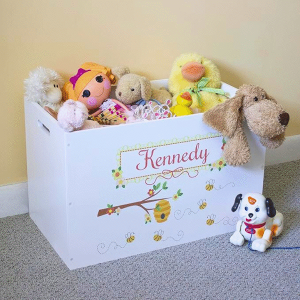 Personalized White Toy Box 2