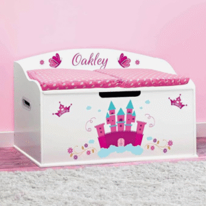 Personalized White Toy Box For Girls Color White